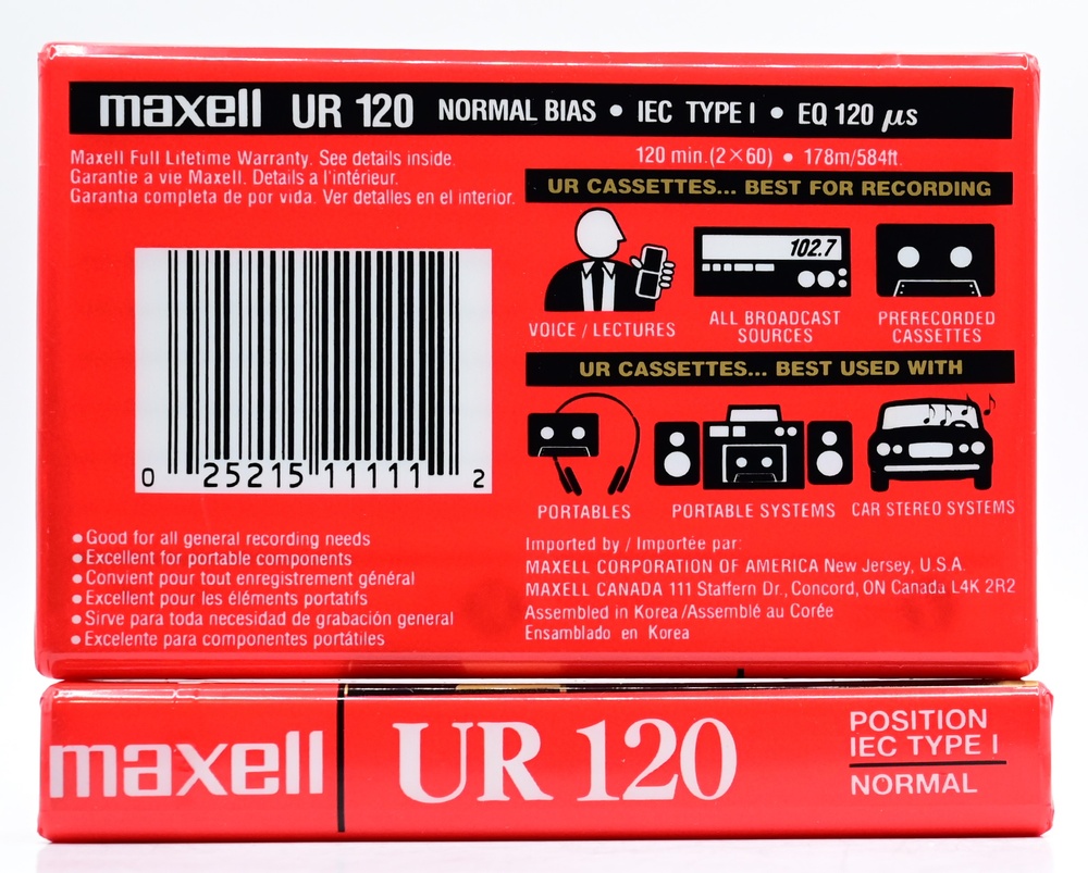 Аудіокасета MAXELL UR 120 (2000) 1200459 фото