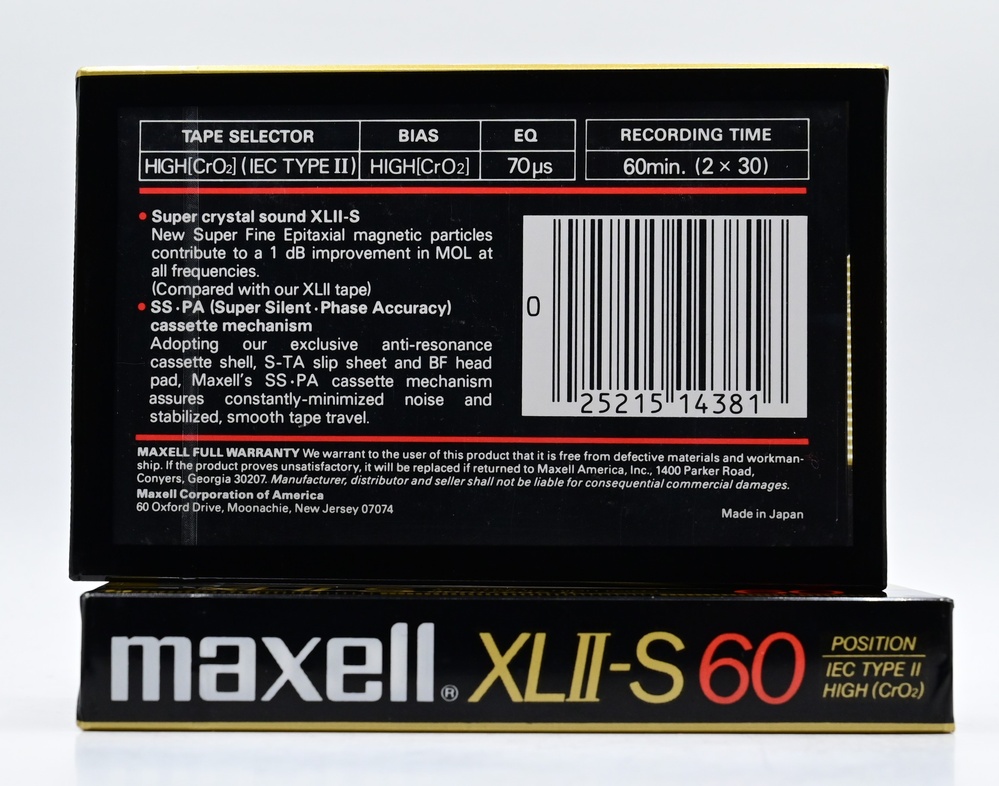 Аудіокасета MAXELL XLII-S 60 (1986) 60_T064233 фото
