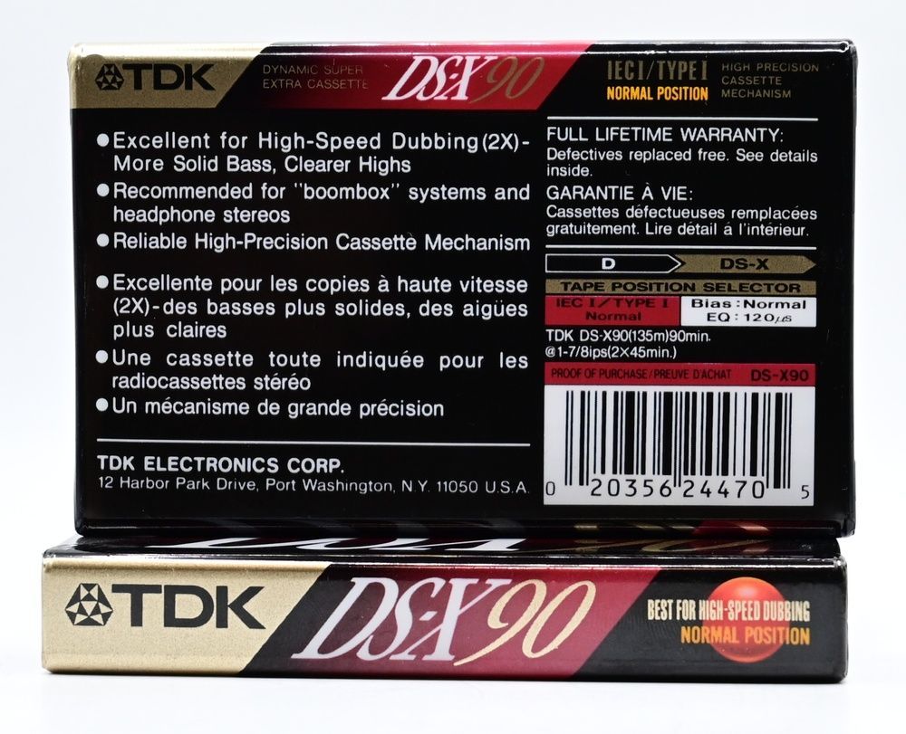 Аудіокасета TDK DS-X 90 (1992) 3_T0382 фото
