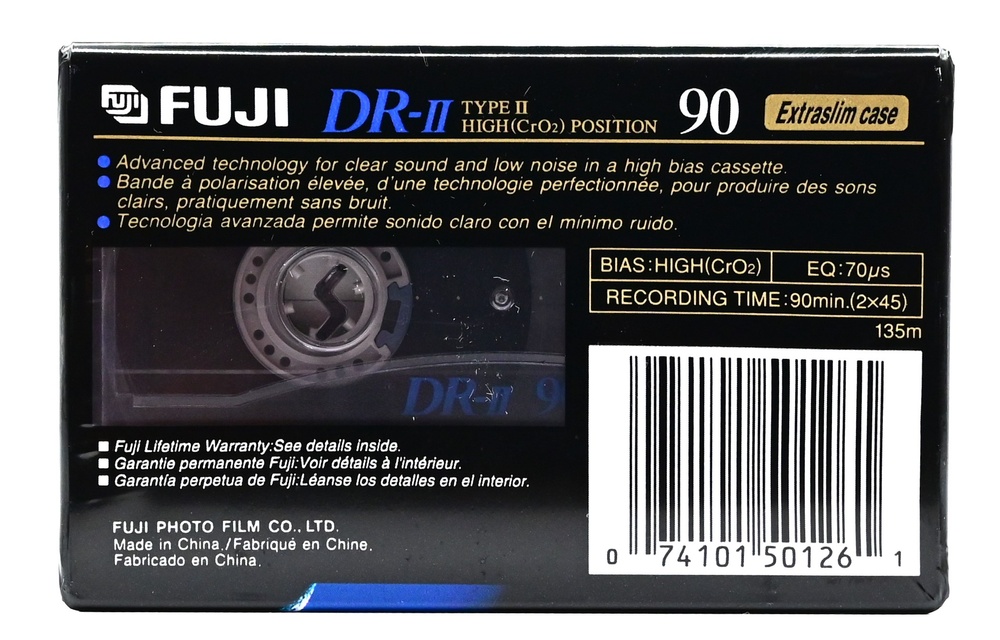 Аудіокасета Fuji DR-II 90 (1995) T01DR2 фото
