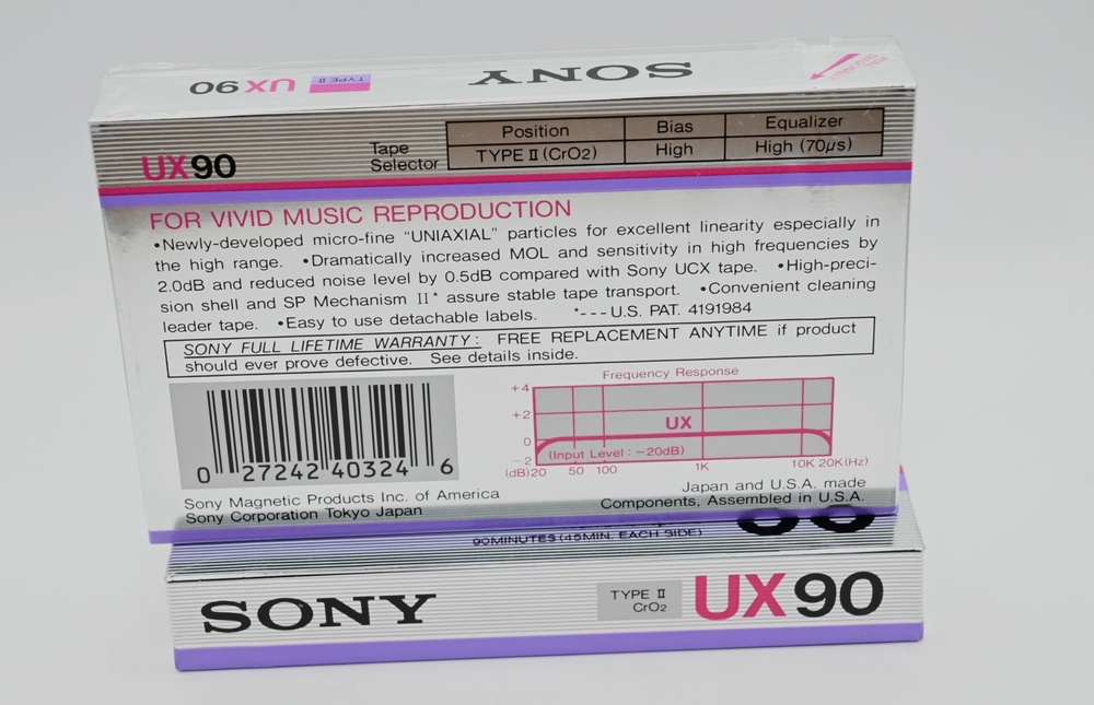 Аудіокасета: Sony UX 90 (1986) 2_T133 фото