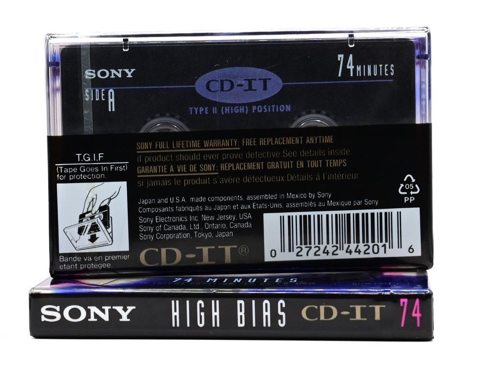 Аудіокасета Sony CD-IT 74 (1992) 6_T041 фото