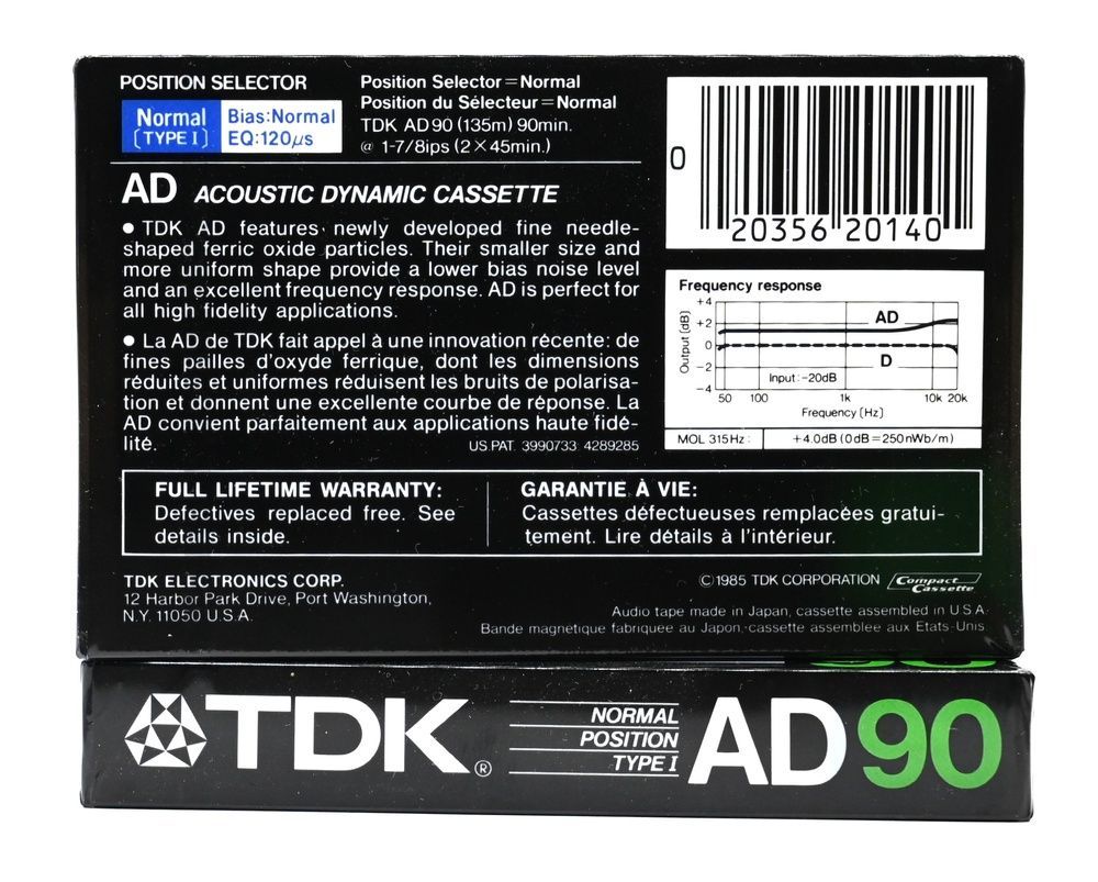 Аудіокасета: TDK AD90 (1987) 1002 фото