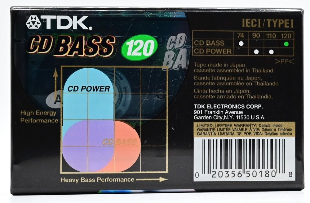 Аудіокасета TDK CD Bass 120 (2001) 4CDBASS120 фото