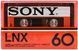 Аудіокасета Sony LNX 60 (1978) lnx60 фото 1