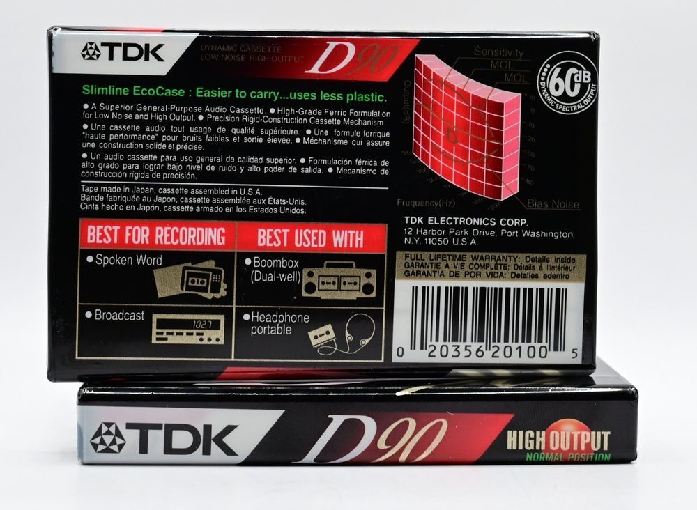 Аудіокасета: TDK D90 Slim (1992) 2T03902 фото