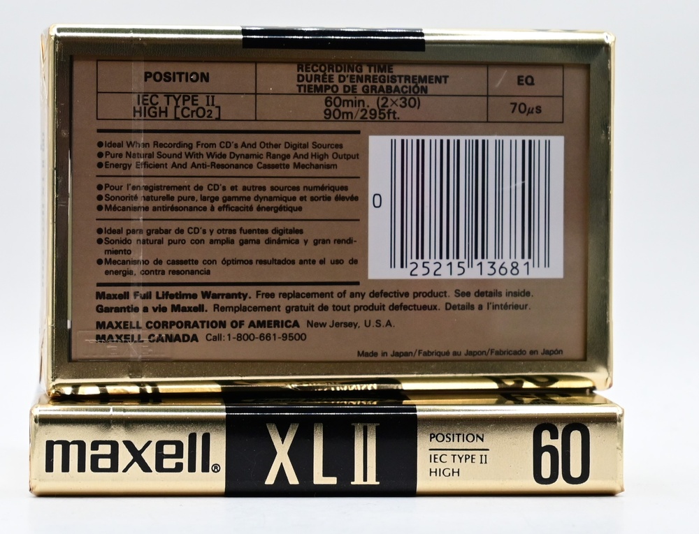 Аудіокасета MAXELL XLII 60 (1992) 2T025960 фото