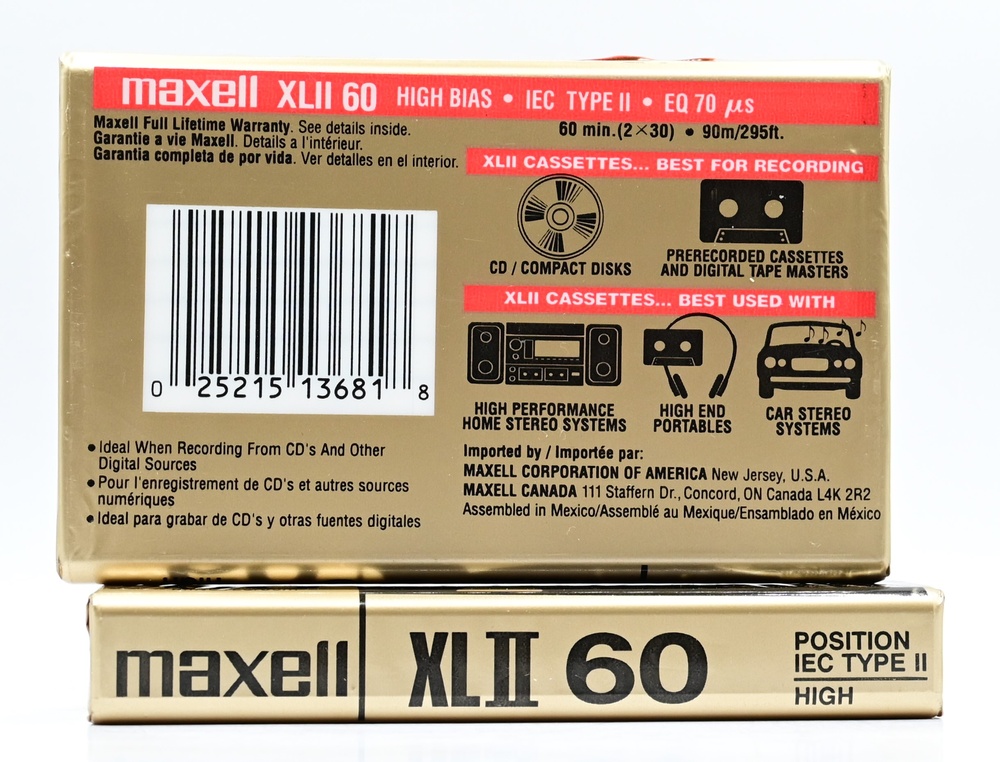 Аудіокасета Maxell XL II 60 (1998) 2T117-28 фото