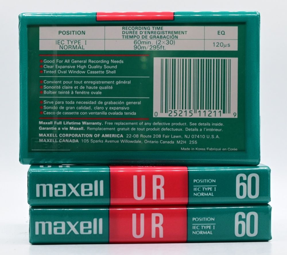 Аудіокасета MAXELL UR 60 (1992) 5_1200459 фото
