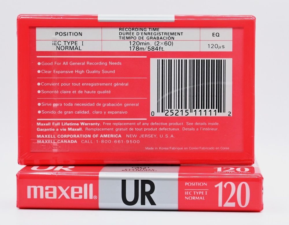 Аудіокасета MAXELL UR 120 (1996) 3_1200459 фото
