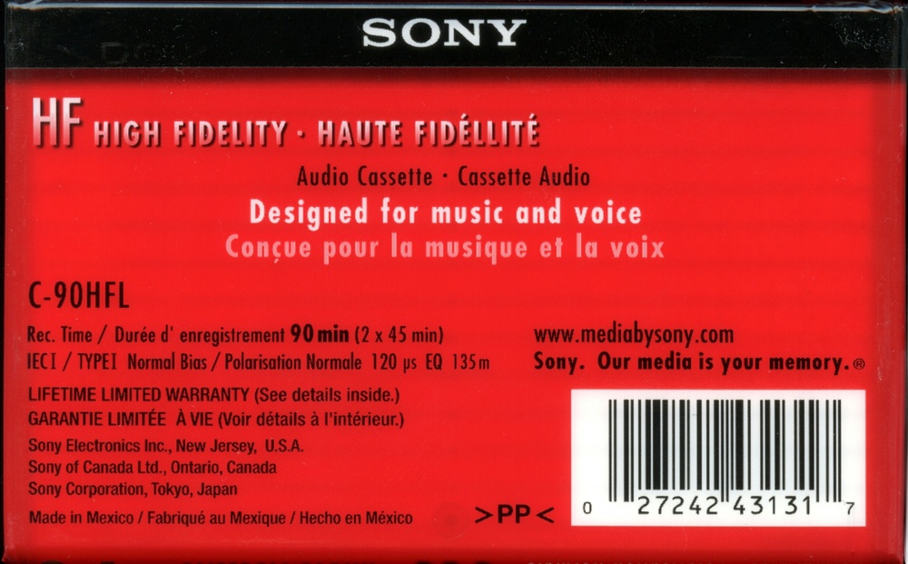 Аудіокасета Sony HF 90 (2001) 0472 фото