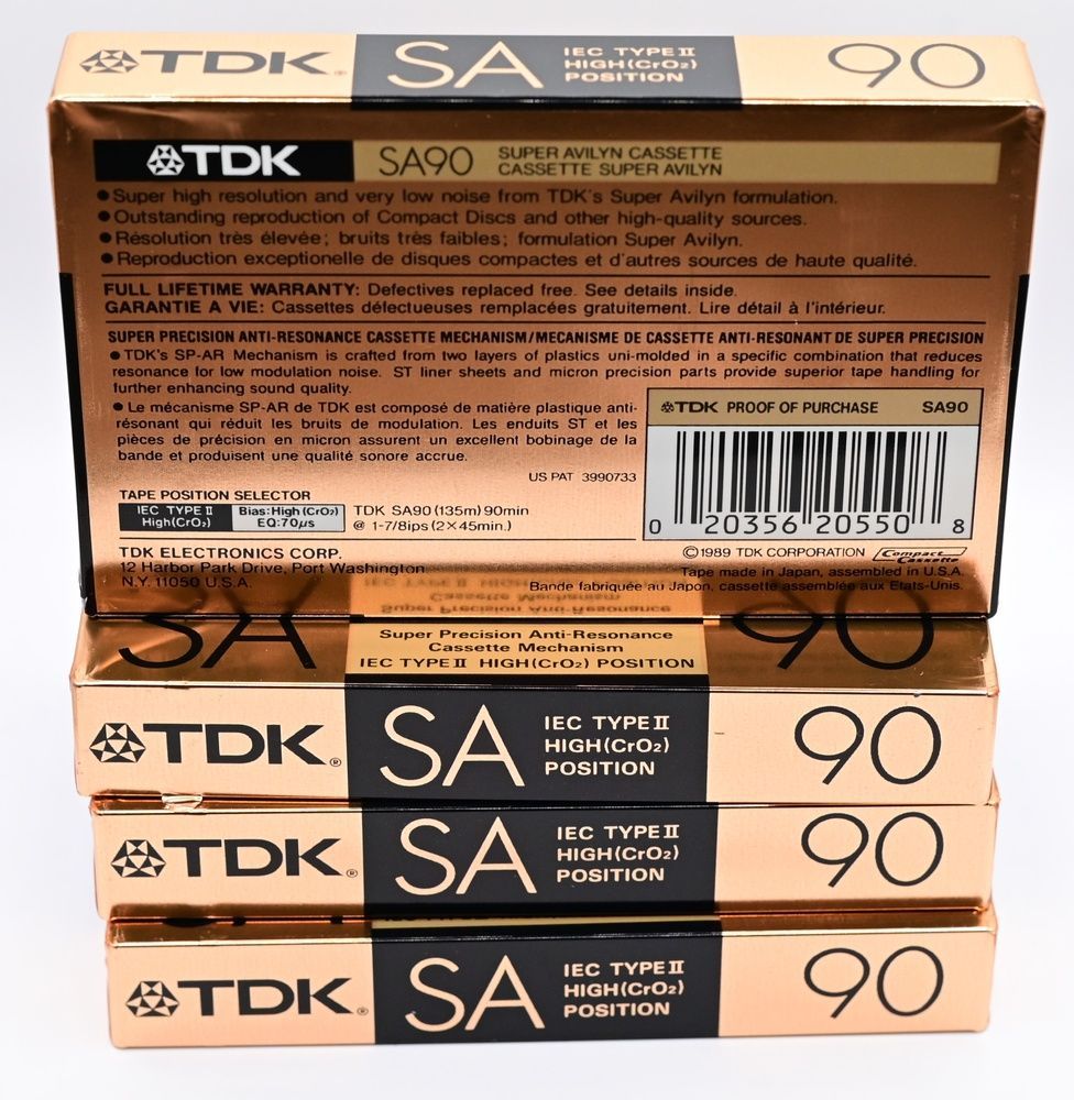 Аудіокасета TDK SA 90 (1989) T060_120 фото
