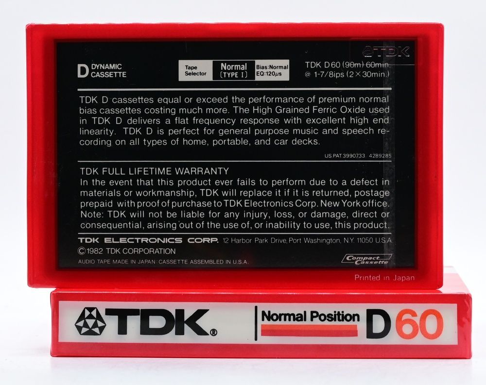 Аудіокасета: TDK D 60 (1985) 100260 фото
