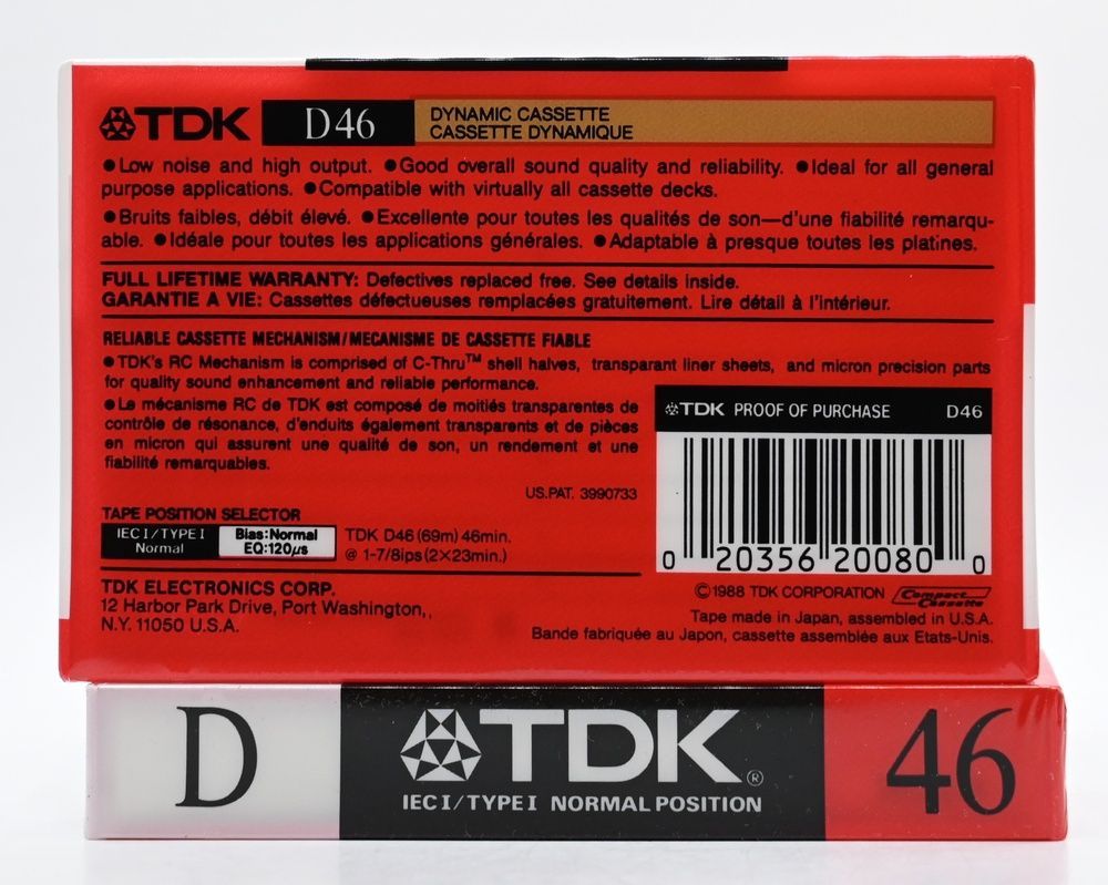 Аудіокасета: TDK D46 (1988) 46_T0569 фото