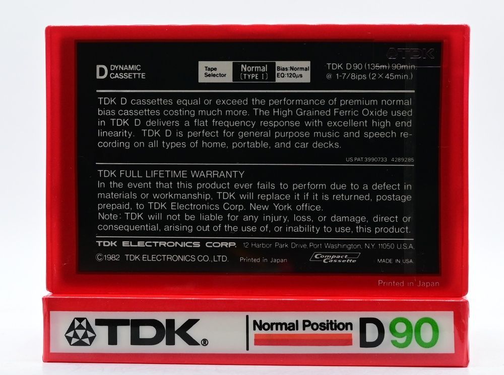 Аудіокасета TDK D90 (1985) 200290 фото