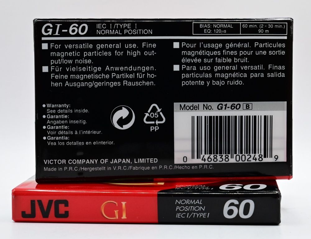 Аудіокасета JVC GI 60 (1992) 60GI фото