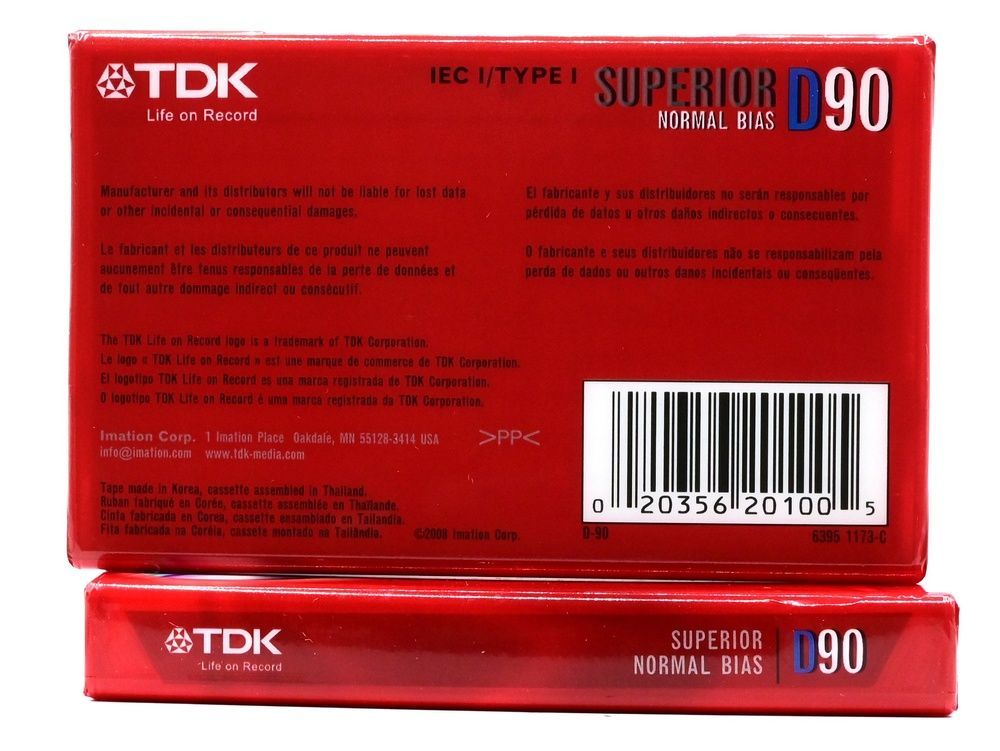 Аудіокасета TDK Superior D 90 (2003) 2T0090 фото