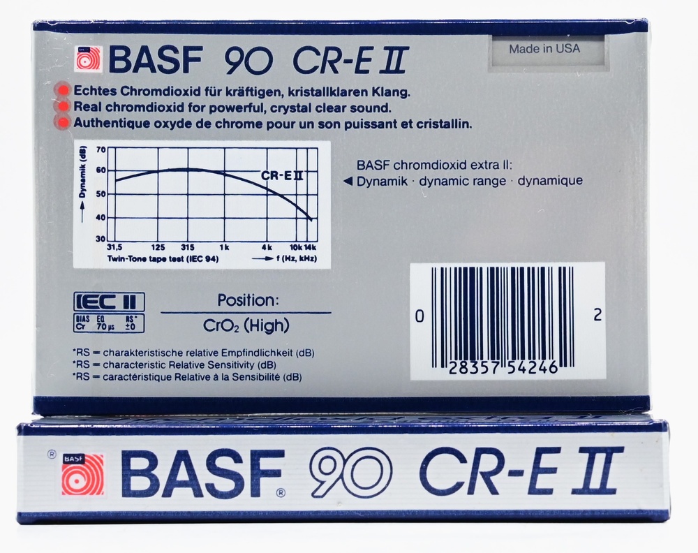 Аудіокасета BASF chromdioxid Extra II 90 (1985) extraT032 фото
