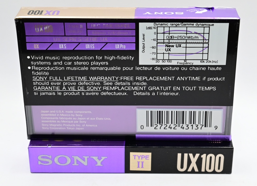 Аудіокасета: Sony UX 100 (1990) T131900 фото